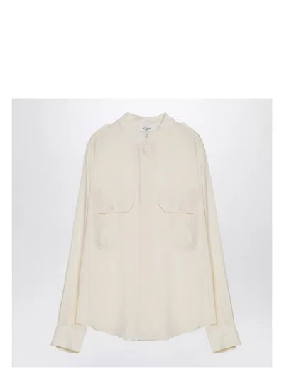 Chloé Women's Ivory Silk Blouse Shirt