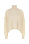Chloé Pointelle Asymmetric Wool Sweater In White
