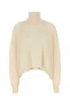 Chloé Chloe Ivory Wool Blend Oversize Sweater In White