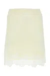 Chloé Chloe Ivory Stretch Wool Blend Skirt In White