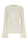 Chloé Embroidered Wool Jumper In Neutral