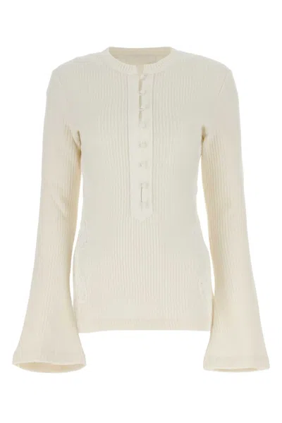 Chloé Chloe Women Ivory Wool Top In Neutral