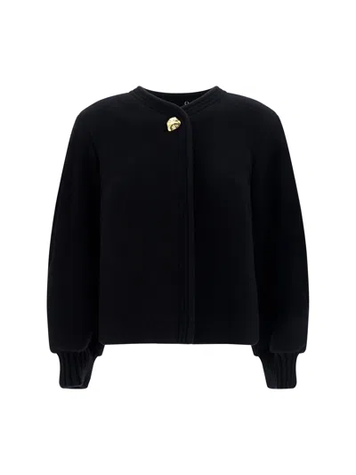 Chloé Embellished Wool-blend Jacket In Black