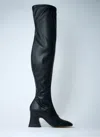Chloé 80mm Janis Stretch-leather Square-toe Boots