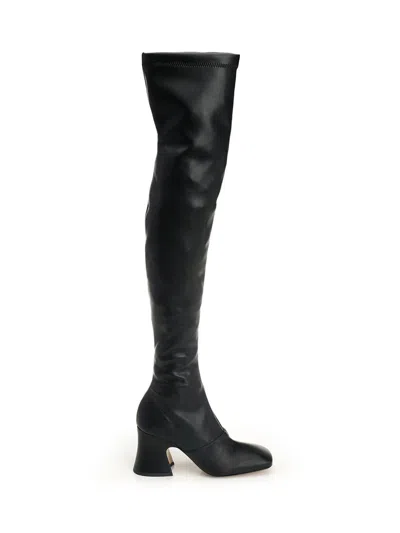 Chloé Janis Stretch Over-the-knee Boot In Black