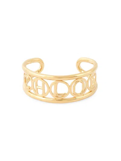 Chloé Women's Jb12 Logo Goldtone Cuff