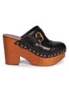 Chloé Women's Jeannette Leather Clogs In Black