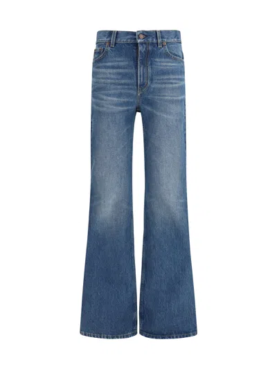 Chloé Women Jeans Flared In Organic Cotton Denim In Blue