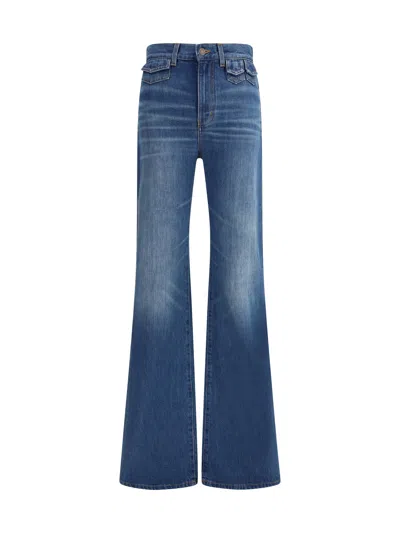 Chloé Women Jeans With Mini Pockets In Blue