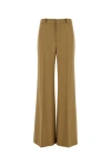 Chloé Chloe Khaki Cotton Wide Leg Pant In Brown