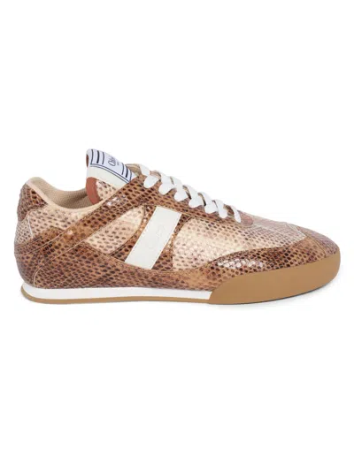 Chloé Women's Kick 55mm Snakeskin-embossed Leather Sneakers In Brown
