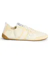 Chloé Kick Suede-trimmed Leather Sneakers In Yellow