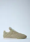 Chloé Quilted Low-top Lace-up Rubber Shoes In Green