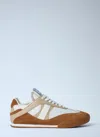 Chloé Kick Brown And White Sneakers In Mesh And Leather In Multi