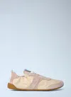 Chloé Kick Beige Sneaker With Side Lettering Logo And Elasticated Details In Fabric Woman In Pink