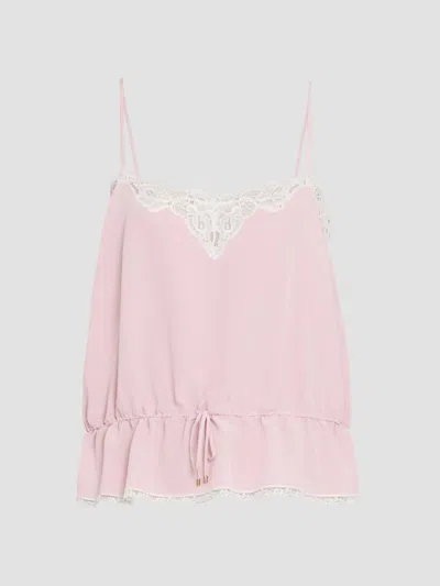 Chloé Women's Lace & Silk Camisole In Pink