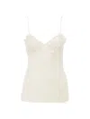 Chloé Women Ivory Washed Silk Satin And Lace Camisole Top In White