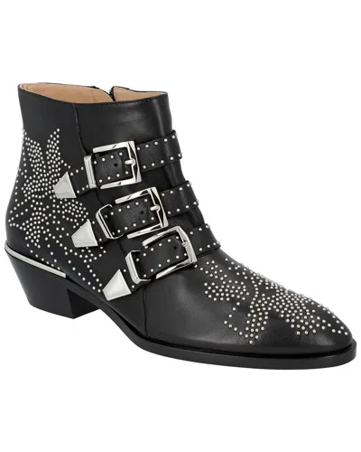 Chloé Women's Lambskin Leather Susanna Bootie, Never Worn (authentic Pre-  Loved) In Black