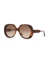 Chloé Oversized Round Sunglasses In Tortoise