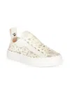 Chloé Lace Lauren Low-top Sneakers With Pull Tab In White