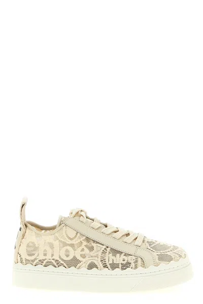 Chloé Women 'lauren' Low-top Sneakers In White