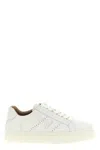 Chloé Lace-up Leather Sneakers In White