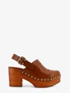 Chloé Jeannette 80 Wedge Clogs In Brown