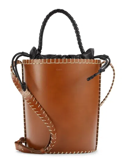 Chloé Women's Leather Bucket Bag In Brown