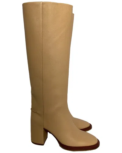Chloé Women's Leather Edith Knee-high Heeled Boot (authentic Pre-loved) In Brown