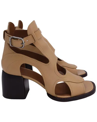 Chloé Women's Leather Gaile Cut-out Sandal (authentic Pre-loved) In Animal Print