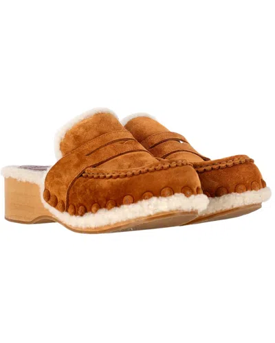 Chloé Women's Leather Joy Slipper (authentic Pre-loved) In Orange