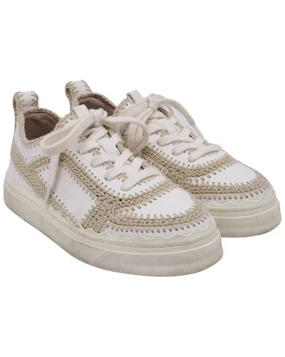 Chloé Women's Leather Lauren Crochet-stitch Accent Sneaker (authentic Pre-  Loved) In Multi
