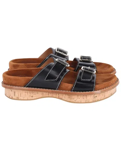 Chloé Women's Leather Marah Topstitched Sandal (authentic Pre-loved) In Brown