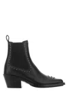 Chloé 60 Studded Leather Ankle Boots