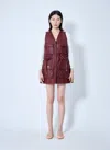 Chloé Women Leather Vest In Red