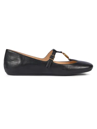 Chloé Rubie Ballet Flats In Leather In Black