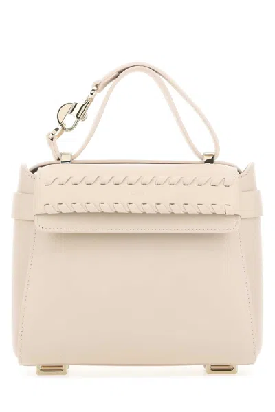 CHLOÉ CHLOE WOMEN LIGHT PINK LEATHER SMALL NACHA HANDBAG
