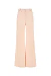 Chloé Chloe Wide-leg Wool Trousers In Pink