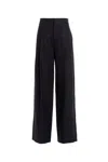 Chloé Linen Pants With Front Pleats In Blue