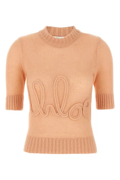 Chloé Women Logo Embroidery Sweater In Multi