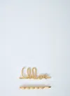 Chloé Chloe Women Gold Metal Chloe Iconic Hair Clips In Metallic