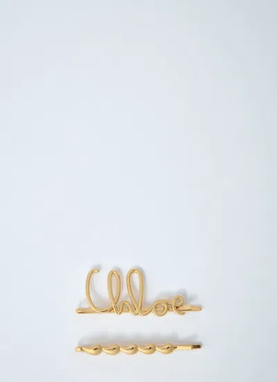 Chloé Women Logo Motif Hair Clip