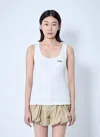 Chloé Embroidered Ribbed Cotton Tank
