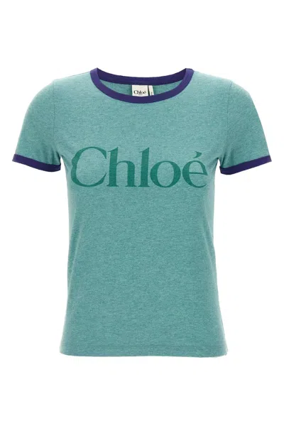 CHLOÉ CHLOÉ WOMEN LOGO PRINT T-SHIRT