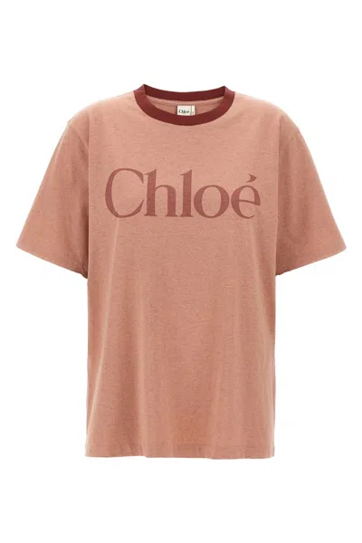 CHLOÉ CHLOÉ WOMEN LOGO PRINT T-SHIRT