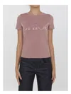 Chloé Pink Cotton Jersey Fitted T-shirt In Pink