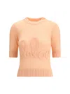Chloé Wool And Silk Logo-applique Top
