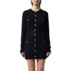 Chloé Cardigan Ajusté Utilitaire En Maille De Laine Femme Bleu Taille S 81% Laine, 19% Viscose In Navy