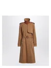 Chloé Double-breasted Leather-trimmed Cotton-gabardine Trench Coat