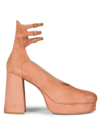 Chloé Women's Loti Suede Platform Pumps In Pink